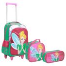 Kit Mochila Rodinhas Fada Infantil Escolar Lancheira Estojo Vermelha Kit Mochila Rodinhas Fada Infantil Escolar Lancheira Estojo Vermelha