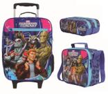 Kit Mochila Rodinhas G Lancheira Estojo Guardiões da Galáxia Dmw 11444
