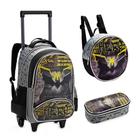 Kit Mochila Rodinhas Infantil Menino Superbat Morcego Novo - Denlex Kit Mochila Rodinhas Infantil Menino Superbat Morcego Novo - Denlex