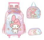 Kit Mochila Rodinhas Infantil My Melody E Kuromi Cinnamoroll - Luxcel
