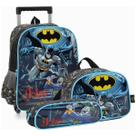 Kit Mochila Rodinhas Lancheira Estojo Batman Coringa Escolar Luxcel