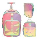 Kit mochila rodinhas+ lancheira+estojo color block puket Kit mochila rodinhas+ lancheira+estojo color block puket