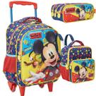 Kit Mochila Rodinhas Lancheira Estojo Triplo Mickey Mouse Disney Escolar Infantil Xeryus Kit Mochila Rodinhas Lancheira Estojo Triplo Mickey Mouse Disney Escolar Infantil Xeryus