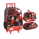 Kit Mochila Rodinhas Lancheira Estojo Youtuber Enaldinho PT - Luxcel