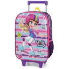 Kit Mochila Rodinhas Lancheira Luxcel Polly Pocket Roxo