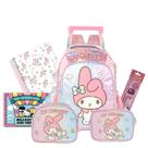 Kit Mochila Rodinhas My Melody Lancheira E Estojo Box Viagem Kit Mochila Rodinhas My Melody Lancheira E Estojo Box Viagem