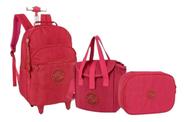 Kit Mochila Snoopy Juvenil Notebook Reforçada Rodinha Grande Vermelho Kit Mochila Snoopy Juvenil Notebook Reforçada Rodinha Grande Vermelho