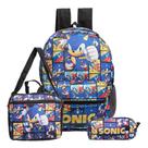 Kit Mochila Sonic 2 Costa E Estojo E Lancheira Escolar Kit Mochila Sonic 2 Costa E Estojo E Lancheira Escolar