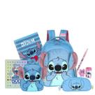 Kit Mochila Stitch Costas Pelucia Lancheira E Estojo Triplo