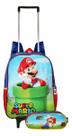 Kit Mochila Super Mario Bros Infantil Rodinhas Original Gran