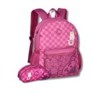 Kit Mochila Tsum Tsum Lotso Costas Estojo Duplo Meninas Teen