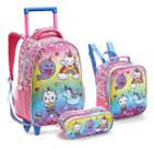 Kit Mochila Unicórnio + Lancheira Térmica + Estojo - Seanite