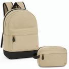 Kit Mochila Volk Estojo Necessaire Executiva Lona Masculina Reforçada
