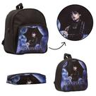 Kit Mochila Wandinha Com Lancheira Infantil e Estojo Preto Kit Mochila Wandinha Com Lancheira Infantil e Estojo Preto