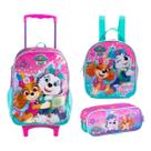 Kit Mochila Xeryus Patrulha Canina Skye 3 Peças C/ Rodas Kit Mochila Xeryus Patrulha Canina Skye 3 Peças C/ Rodas