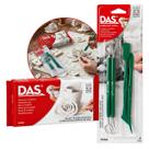 Kit Modelagem DAS Completo com Massa 500g + Estecas 4 Peças Profissional Biscuit Cerâmica Fria Kit Modelagem DAS Completo com Massa 500g + Estecas 4 Peças Profissional Biscuit Cerâmica Fria