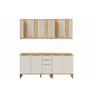 Kit Modulado Ronipa 4 Peças Sauvignon C4P246 Amendoa/Off White