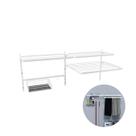 Kit Modular Branco Com Cesto Para Organizar Ambientes 120 X 50 Cm Mo0020 Kit Modular Branco Com Cesto Para Organizar Ambientes 120 X 50 Cm Mo0020