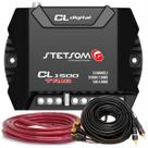 Kit Módulo Amplificador Stetsom CL1500 Trio 400W com Cabo RCA 5 Metros e Cabo Fio Rolo Bateria 6mm Kit Módulo Amplificador Stetsom CL1500 Trio 400W com Cabo RCA 5 Metros e Cabo Fio Rolo Bateria 6mm