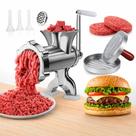 Kit Moedor Carne Manual Nº10 e Forma de Hambúrguer Profissional Alumínio Faça Hambúrguer Artesanal em Casa