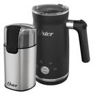 Kit Moedor de Café Elétrico Inox e Espumador de Leite Oster Kit Moedor de Café Elétrico Inox e Espumador de Leite Oster