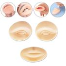 Kit Molde Silicone Olhos e Boca Treino Micropigmentação Make Lábios Sobrancelha Alongamento de Cílios Treino Técnicas Aulas
