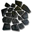 Kit moldes 18 pedras mineiras de gesso e cimento - formas plásticas