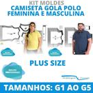 Kit moldes polo plus size, modelagem&diversos, correios