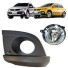 kit Moldura e Milha Parachoque Saveiro Cross G5 2011 2012 2013 gol rallye lente vidro