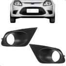 Kit Moldura Grade Milha Parachoque Ka 2012 2013 14 15 2016 C/ Furo