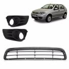 Kit Moldura Grade Parachoque Farol Milha Palio Economy 2011