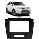 Kit Moldura Painel 2 Din 7 Polegadas Suzuki Vitara 2016 2017 2018 2019 2020 2021 2022 Preto
