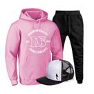 Kit Moletom Canguru Masculino Estampado Capuz + Boné Estilo