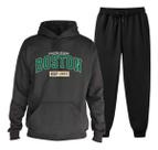 Kit Moletom Masculino Calça Blusa De Frio Boston Flanelado