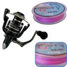 Kit Molinete 6000 Linha colorida Monofilamento 035 200 metro