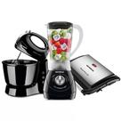 Kit Mondial Batedeira Prática com Liquidificador Easy Power e Grill Master Press