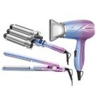Kit Mondial Juliette Prancha P-JU-03 - Secador SCT-JU-03 E Modelador Triondas Bivolt