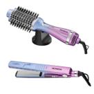 Kit Mondial Juliette Titanium 2 em 1 com Escova Secadora de Cabelos ESJU03 e Prancha Chapinha PJU03 Colors Bivolt