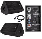 Kit Monitor Retorno ativo 10" + Passiva 200W SAGA + Cabo