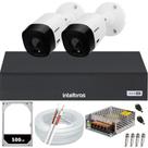 Kit Monitoramento 2 Câmeras Hd Intelbras e Dvr 4 Canais hd 500gb