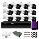 Kit Monitoramento Intelbras com 12 Câmeras de Segurança 1080p