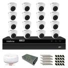 Kit Monitoramento Intelbras com 16 Câmeras de Segurança Dome 1080p Kit Monitoramento Intelbras com 16 Câmeras de Segurança Dome 1080p