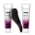 Kit Monoi Oil shampoo hidratante 300ml + Monoi Oil condicionador hidratante 300ml + Escova anti Frizz