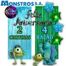 Kit: MONSTRO SA 2 Cortinas Metalizada + 4 Balões Estrelas, Decoração, Festa, Aniversário, Adereços, Festival, Comemorção Kit: MONSTRO SA 2 Cortinas Metalizada + 4 Balões Estrelas, Decoração, Festa, Aniversário, Adereços, Festival, Comemorção