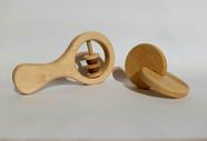 Kit Montessori para bebês - Discos Interconectados e Chocalho Kit Montessori para bebês - Discos Interconectados e Chocalho