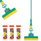 Kit Mop Noviça Sekito Rodinho Limpa Seca Com 3 Refis Extras