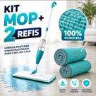 Kit Mop Spray Mágico 3em1 Reservatório 400ml com 2 Refil Extra Esfregão com Spray Lava Enxágua e Seca