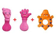 Kit mordedor para o bebê mãozinha + pezinho + animalzinho