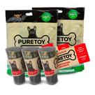 Kit Mordedores Naturais 6 cascos bovinos + 3 chifres Puretoy para cães Kit Mordedores Naturais 6 cascos bovinos + 3 chifres Puretoy para cães