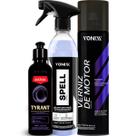 Kit Moto Automotivo Tyrant Spell Verniz De Motor Aerossol
